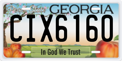 GA license plate CIX6160