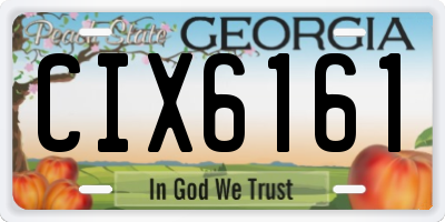 GA license plate CIX6161