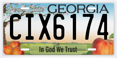 GA license plate CIX6174