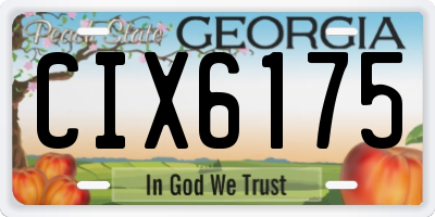 GA license plate CIX6175