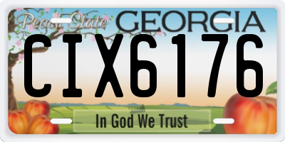 GA license plate CIX6176