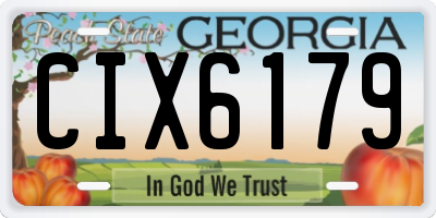 GA license plate CIX6179