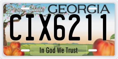 GA license plate CIX6211