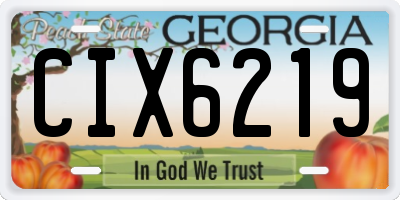 GA license plate CIX6219