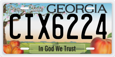 GA license plate CIX6224
