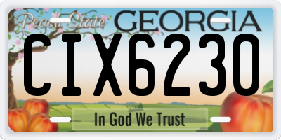 GA license plate CIX6230