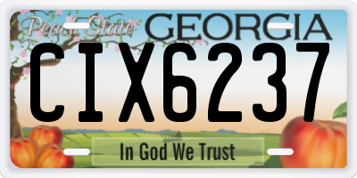 GA license plate CIX6237