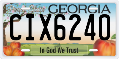GA license plate CIX6240
