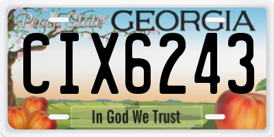 GA license plate CIX6243