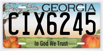 GA license plate CIX6245