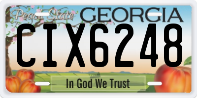 GA license plate CIX6248