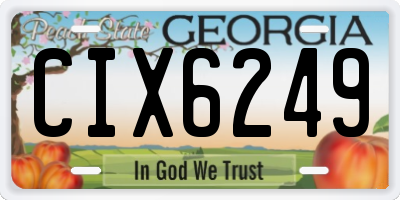 GA license plate CIX6249