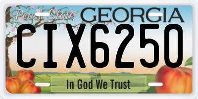 GA license plate CIX6250