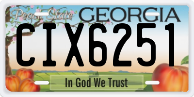 GA license plate CIX6251