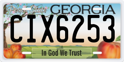 GA license plate CIX6253