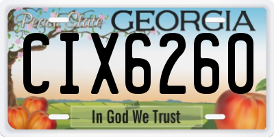 GA license plate CIX6260