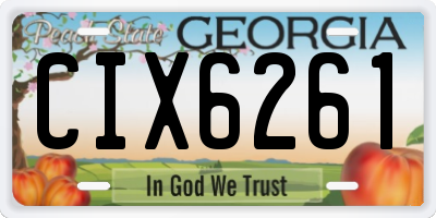 GA license plate CIX6261
