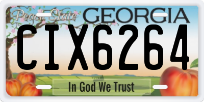 GA license plate CIX6264