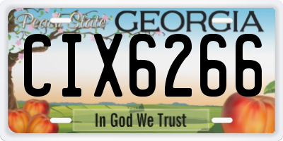 GA license plate CIX6266