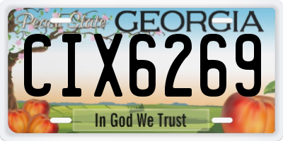 GA license plate CIX6269
