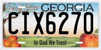 GA license plate CIX6270