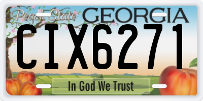 GA license plate CIX6271