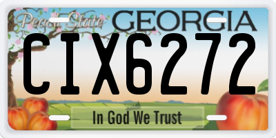 GA license plate CIX6272