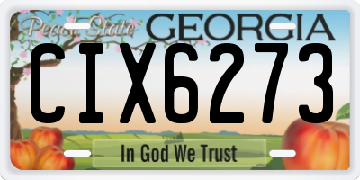 GA license plate CIX6273