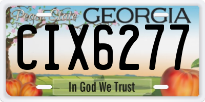 GA license plate CIX6277