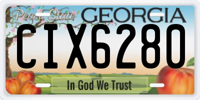 GA license plate CIX6280