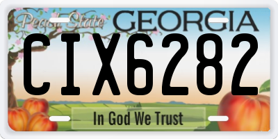 GA license plate CIX6282