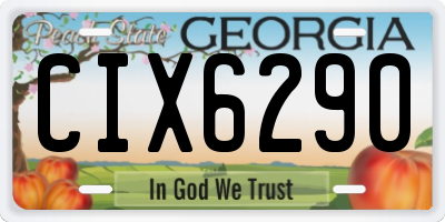 GA license plate CIX6290