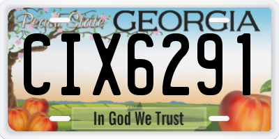 GA license plate CIX6291