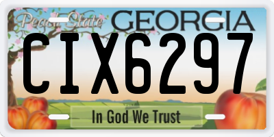 GA license plate CIX6297