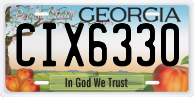 GA license plate CIX6330