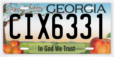 GA license plate CIX6331