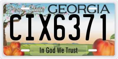 GA license plate CIX6371