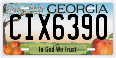 GA license plate CIX6390