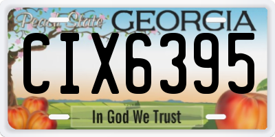 GA license plate CIX6395