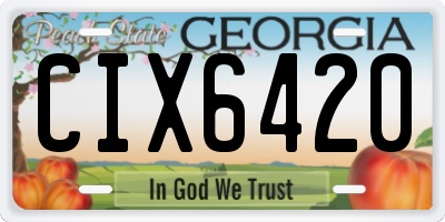GA license plate CIX6420