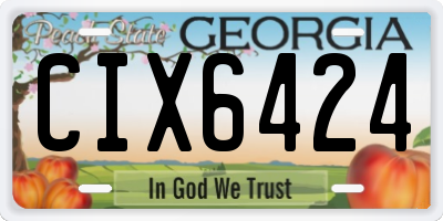 GA license plate CIX6424