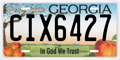 GA license plate CIX6427
