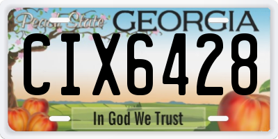 GA license plate CIX6428