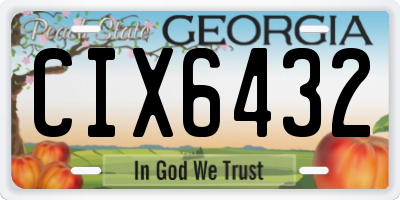 GA license plate CIX6432