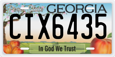 GA license plate CIX6435
