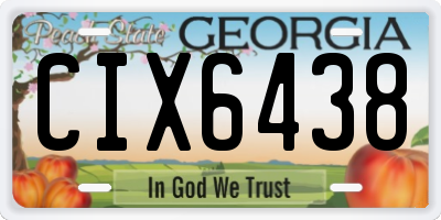GA license plate CIX6438