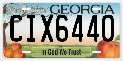 GA license plate CIX6440