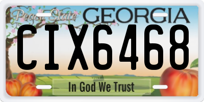 GA license plate CIX6468