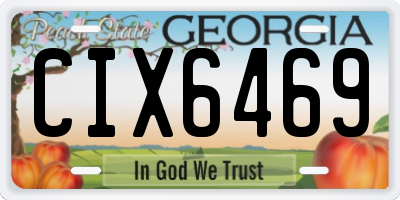 GA license plate CIX6469
