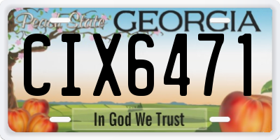 GA license plate CIX6471